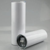 20oz Straight Sublimation Tumbler w/straw - White